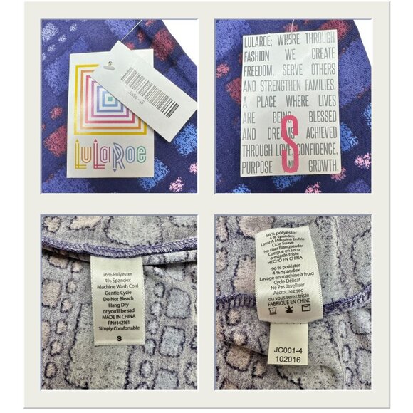 LuLaRoe Julia Dress Lot Of 2 Small Knee-Length Striped & Geometric Patterns New - Picture 4 of 7